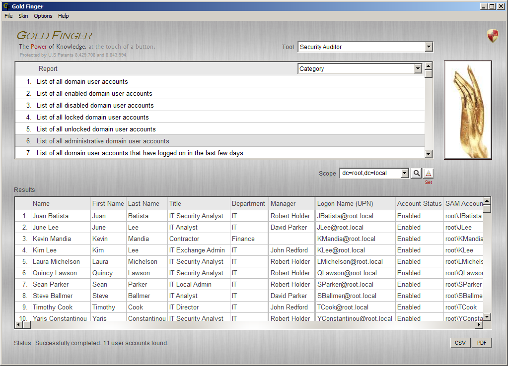 Active Directory Security Auditor